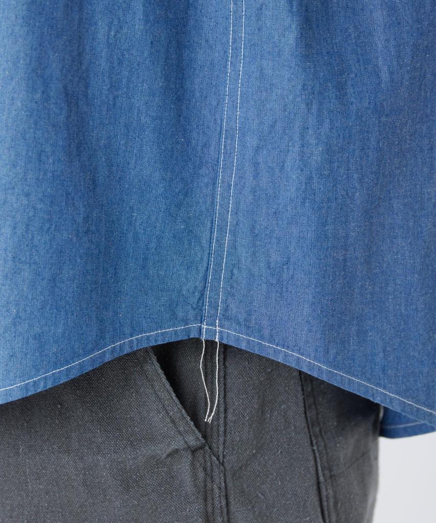 Chambray Work Shirt Tops Shirt Long Sleeve BLUE M [Snow Peak] SH-26SU003 Men's Women's