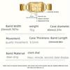 Square Men's Watch Steel Strap Business Gold Hands Men's Quartz Watch, Men's Gifts