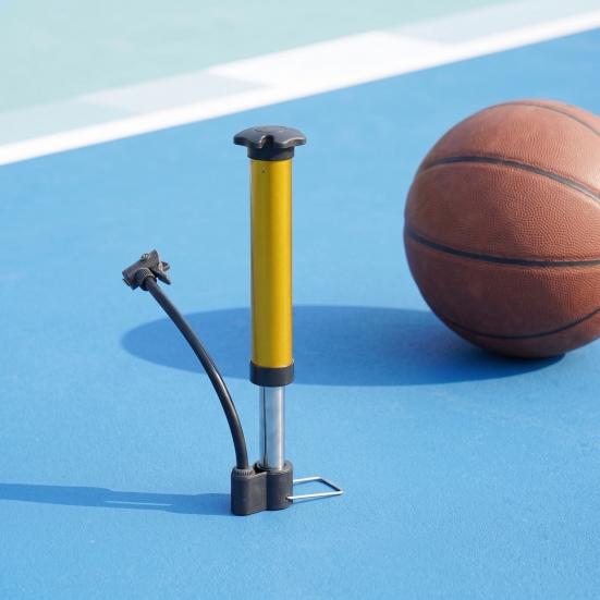 Basketball Manual Pump Mini High Pressure Bike Pump, Portable Air with Foldable Pedal Pedal, Aluminum Alloy Tire Inflator for Road Mountain