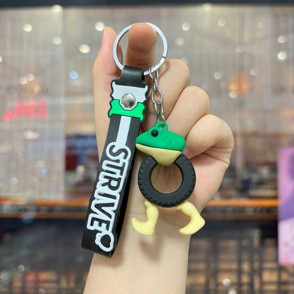 Shanhaijing Puppen Schlüsselanhänger Exotische Bestie Lustig Abstrakt Holz Strichmännchen Hai Kleiner Anhänger