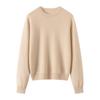 Lekasha Women's 100% Cashmere Puff Sleeve Round Neck Knit Base Layer
