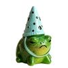 Whimsical Frogs Sculpture Decors With Colorful Party Hat Resin Animal Figure For Garden Yard Lawn Desk Or Gift Giving