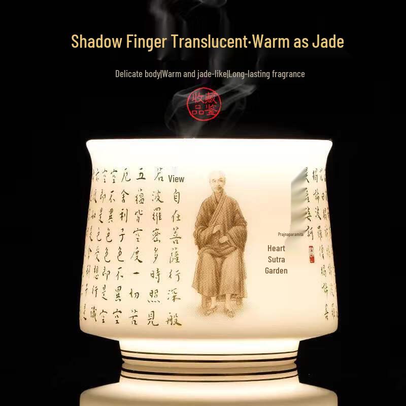 Cha Xun High-End Ice Jade White Porcelain Master Tea Cup