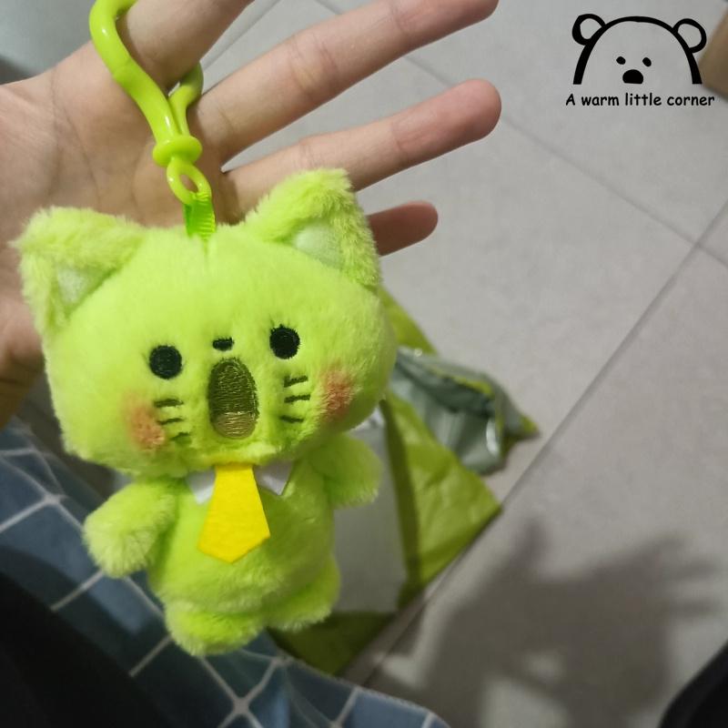 

Милая зеленая плюшевая игрушка-кошка от тревоги, украшение для рюкзака, плюшевый кулон, милая мягкая игрушка-животное для снятия стресса, подарок 1PCS