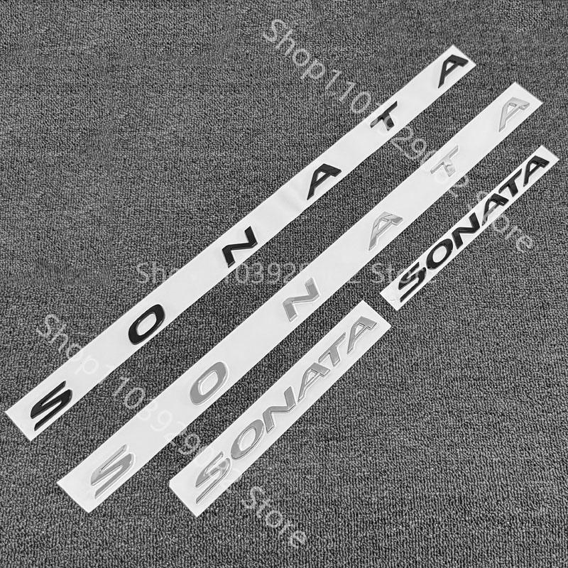 Wdjnt5 for Sonata YF LF Rear Car Emblem Tail Badge Trunk Badge Car Sticker Hyundai Sonata 8th 10th Black Car Emblem
