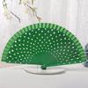 Dot Print Spainish Fan Double-sided Multicolor Dot Print Folding Fan Beautiful Dancing Fan Office Home Table Decorative Fan