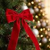 Adjustable Red Bow Curtain Rope Velvet Curtain Strap Christmas Tree Curtain Tieback  Office