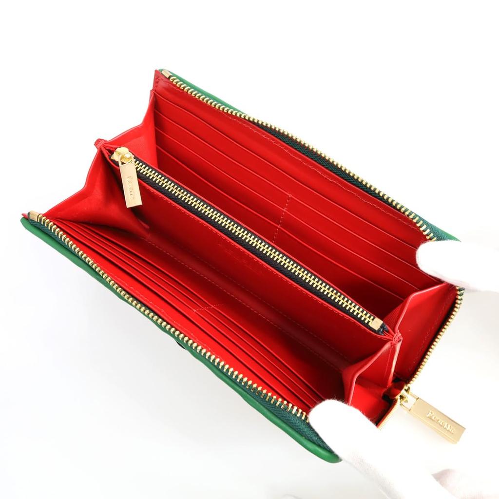 [Revetta] L-formad Lång Plånbok med Rund Dragkedja för Herrar i Krokodilskinn, Äkta Läder, Röd, Matt Finish [242crw]