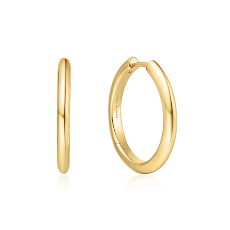 ANIA HAIE Gold Tube Medium 925 Silver Ring Earrings E062-03G