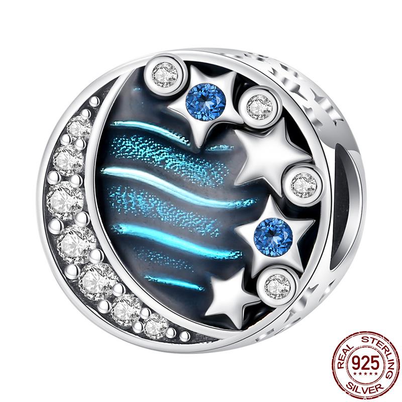 Decorative Charms Fit 3Mm Original Bracelet Copper Planet Series Collection Space Astronaut Earth Bead Diy Fine Fine Jewelry Gift Idea