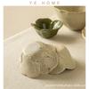 Flower Collection Series Tableware Handmade Ceramic Hot Pot Dipping Dish Creative Household Vinegar Dish Flavor Dish Irregular Small Dish