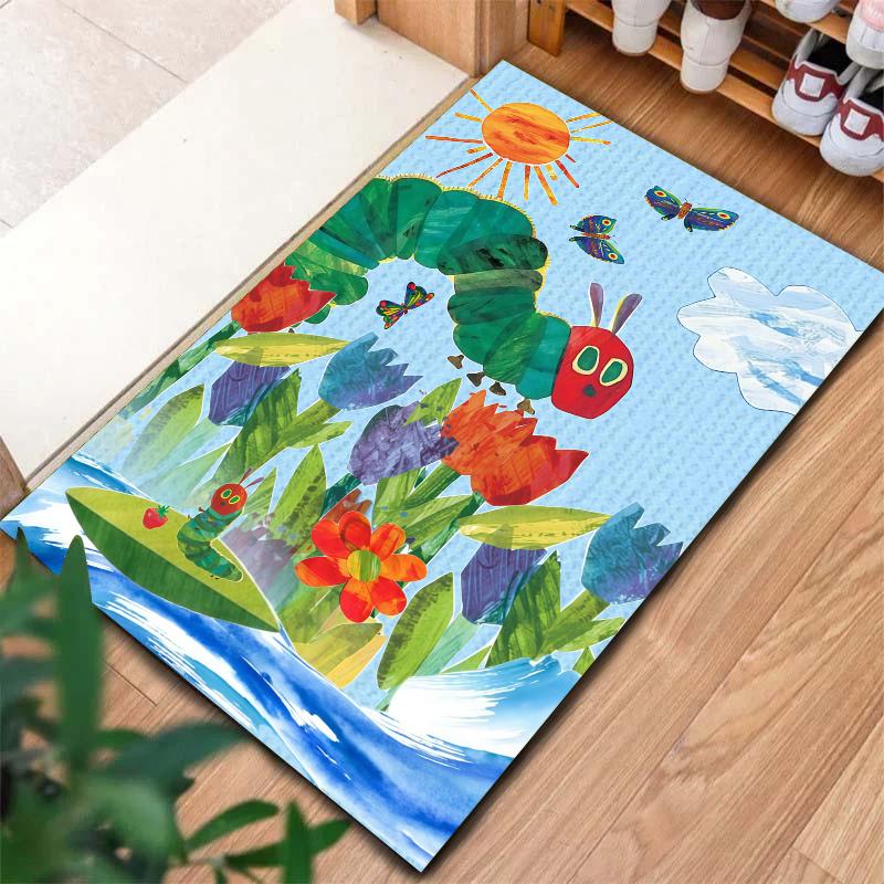 Very Hungry Caterpillar Carpet Rug for Living Room Bedroom Home Sofa Decoration,Kids play Nonslip Floor Mat
