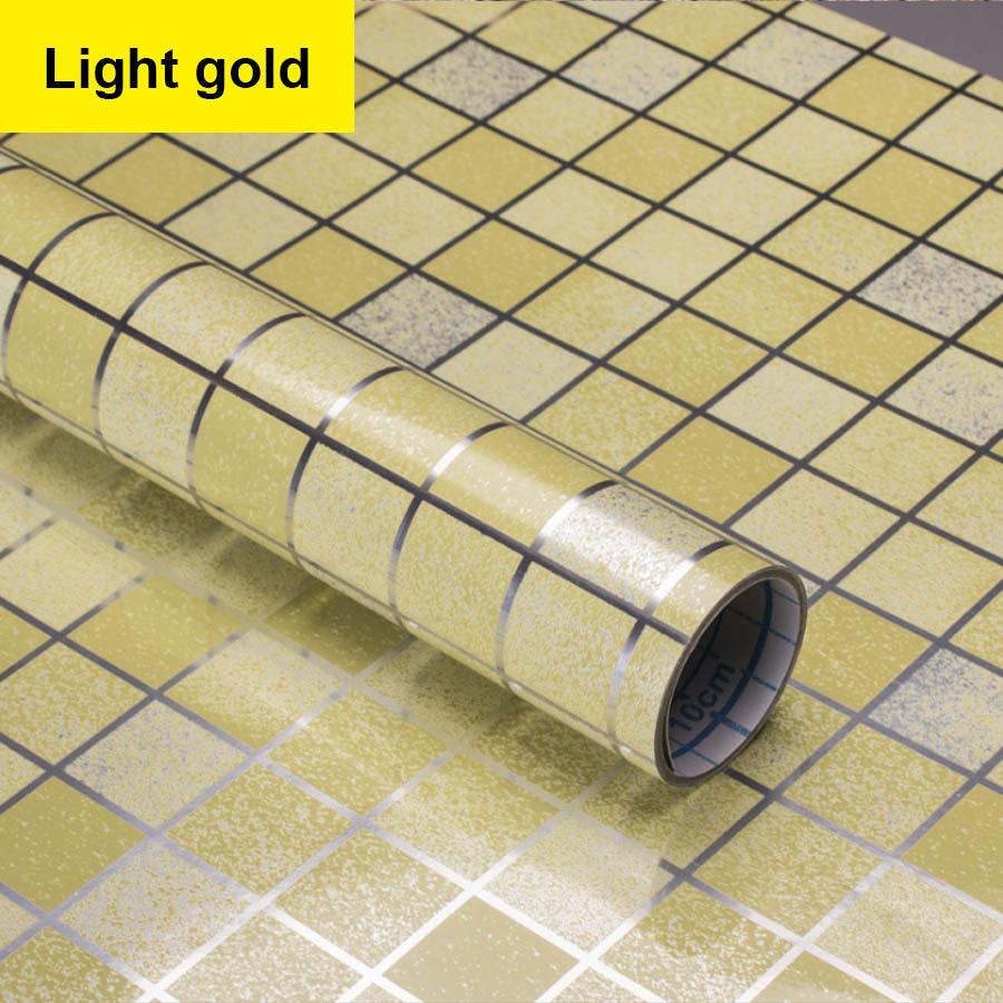 

Водонепроницаемая плитка для ванной комнаты, наклейка на стену, самоклеящаяся, для кухни, плита, маслостойкая, огнеупорные обои, декоративная пленка из алюминиевой фольги 10M x 45CM