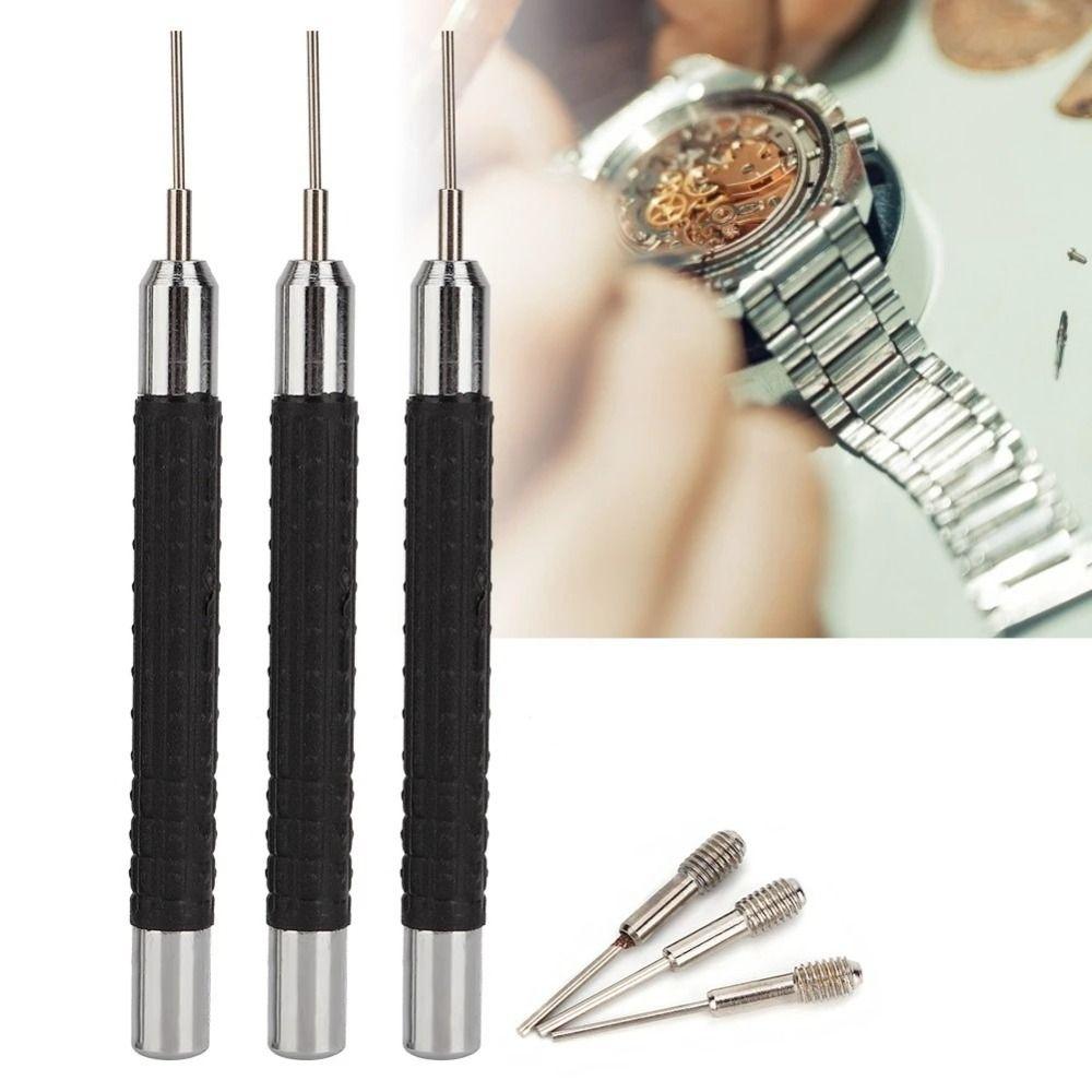 3Pcs Strap Link Design Watch Band Link Remover Alloy Pin Remover Tool Watchmaker