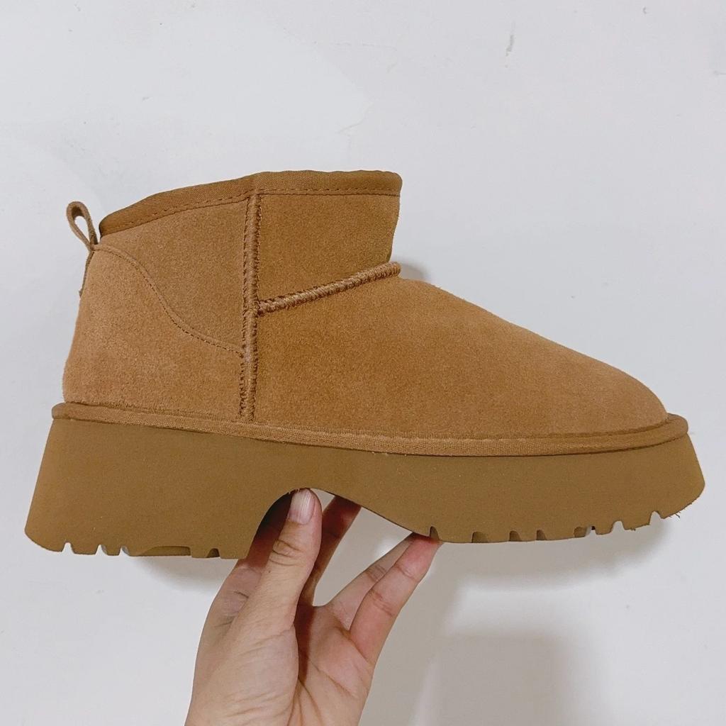 Classic Winter Woman Trend Platform Boots New Design Genuine Cow Leather Warm Fur Snow Boots Lady Ultra Mini High heel Shoes
