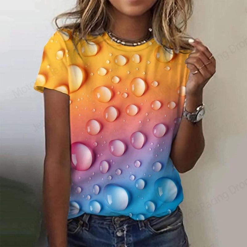 Love Heart 3d Print T-shirt Women Fashion T Shirt Summer O-Neck Casual Graphic Tshirt Harajuku Oversized Top Tee Valentine's Day