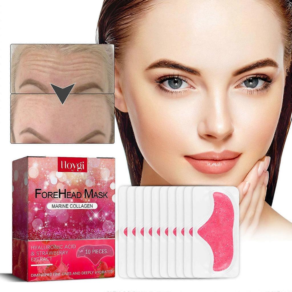 Anti-Wrinkle Forehead Patches 10 Packs, Anti Wrinkle Patches for Forehead Fine Lines, Soothes and Smoothes Skin, Night Face Lift