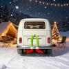 Red Green Holiday Decor Funny Elf Legs Car Hanging Ornament, Christmas Tree with Soft Creative Party Supplies Plush, Pendant for Rearview Mirror,