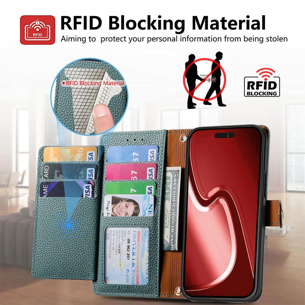 Crossbody Lanyard Wrist Strap Wallet with Card Holder Kickstand Phone Case for iPhone 16 15 Pro Max Plus Protective Cover