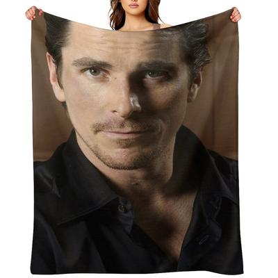 Christian Bale Throw Blanket Beach Extra Large Throw Bed Plaid Sofa Blankets