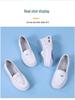 Summer Non-Slip Leather Nurse Shoes: Double Air Cushion, Thick Soft Sole, Breathable, Comfortable for Medical Work