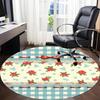 1pc Floral Basket Office Round Rug, Non-slip, Soft and Durable Office Rug for Interior Decoration, Perfect for Office, Beautiful Decoration yy26032406
