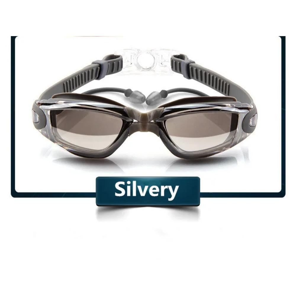 Profesionální plavecké brýle na krátkozrakost Plavecké brýle se špunty do uší Nosní klip Galvanické pokovování Vodotěsné Silikon