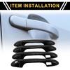 4pcs Exterior Door Handle Cover Car Door Handle Protector for Toyota Tacoma 2016-2023 Car Door Handle Protector with Keypad ABS Black