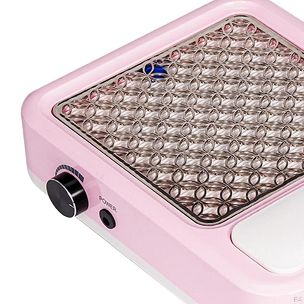 80W Eletric Nail Dust Cleaner Low Noise Manicure Collector White Sponge Pad