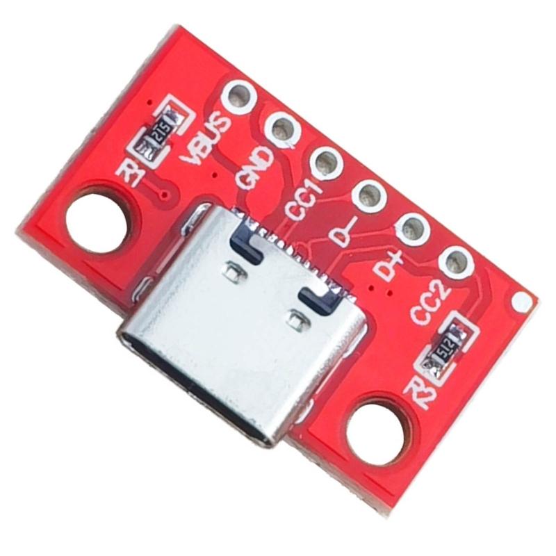 10Pcs Type C Female Test Board USB3.1 16P to 2.54 High Current Power Adapters Board Module Data Transfer for Engineers