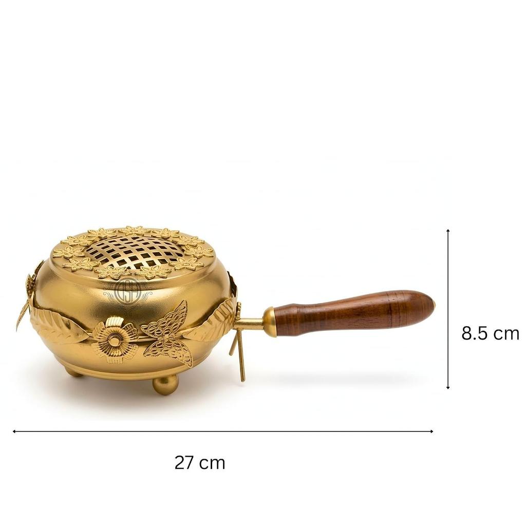 DSH Home Purifying Hand-Loban Incense Burner, Loban Burner with Handle, Dhoop Dhuni Burner