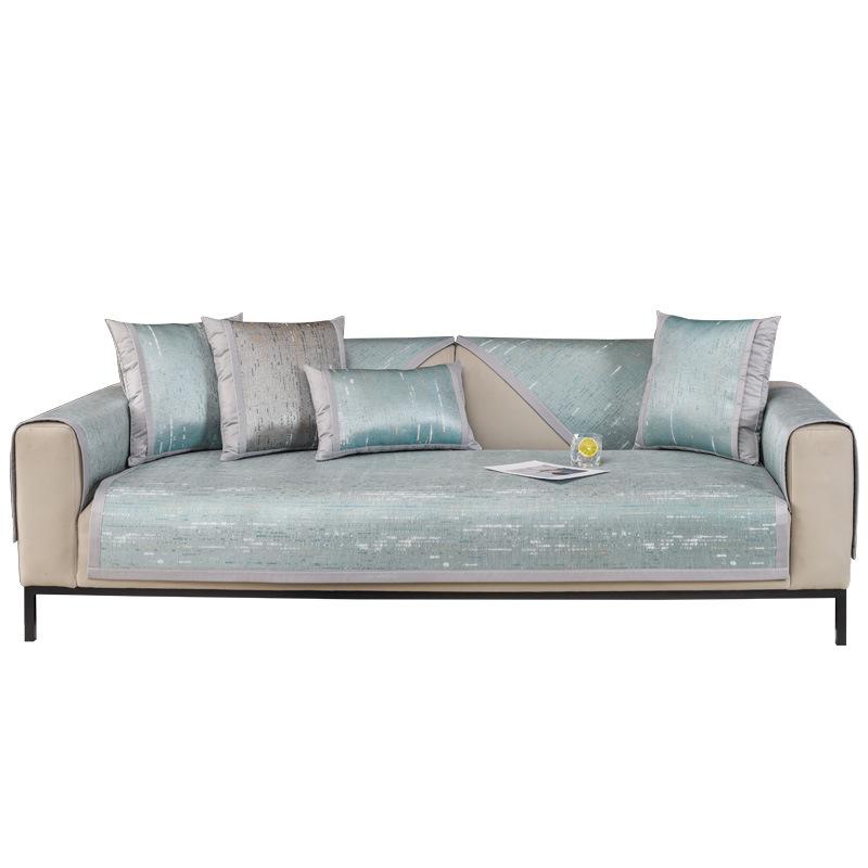 Sofa Cushion Summer New Chinese-Style Washed Ice Silk Sofa Cover Non-Slip Solid Wood Seat Cushion Summer Mat Cushion