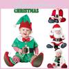 Kids Santa Claus Elf Velvet Cosplay Costume Bright Durable Christmas Outfit