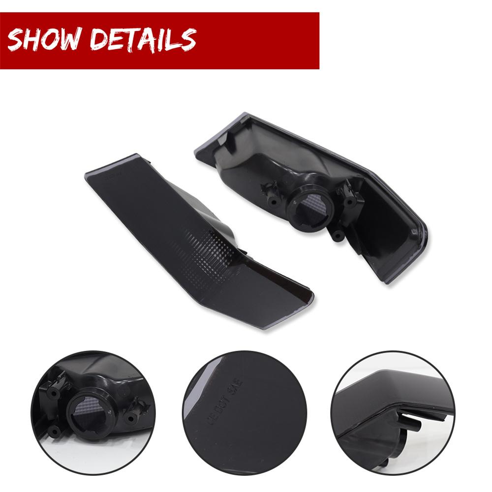 For Jeep Patriot 2007-2017 Smoked / Clear Lens Front Bumper Turn Signal Light Cover Shells No Bulb/Socket 68004180AC 68004181AC