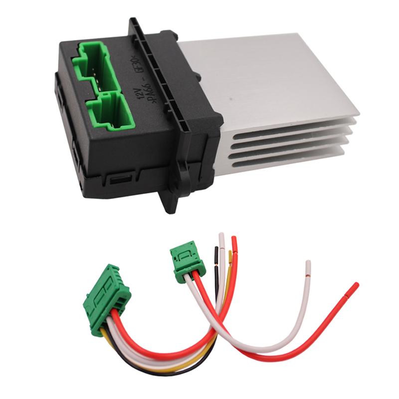 Air Conditioning Heater Blower Motor Fan Resistor+Wire For Renault Peugeot 207 607 406 Citroen C5 C3 C2 For Nissan Tiida Livina