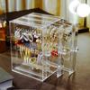 Acrylic Dustproof Earring and Necklace Organizer Box - Transparent Japanese Hanging Rack
