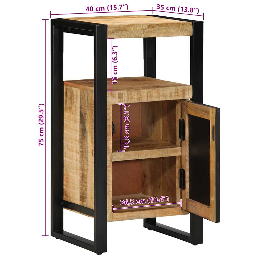 Bathroom Cabinet Brown 40 X 35 X 75 Cm Solid Mango Wood