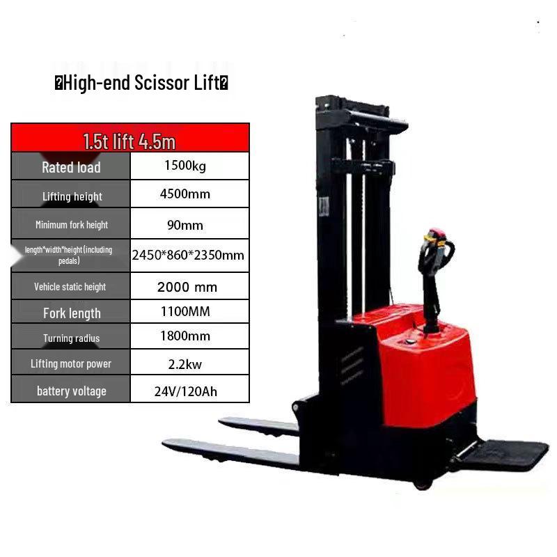 Manual & Electric Hydraulic Stacker Forklift for 1T-2T Lifting, Loading, and Unloading