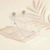 Acrylic Pet Feeder with Suction Cups Transparent Hanging Pet Basin Space-Saving Compact for Small Pets, Cages, Enclosures