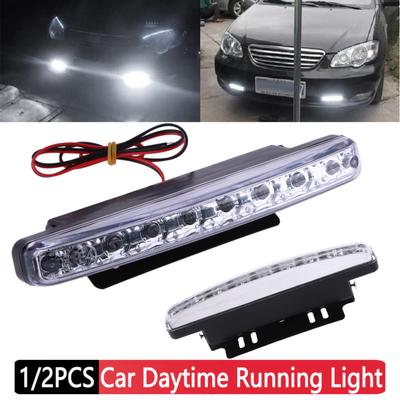 Lampada Luce di Marcia Diurna per Auto Moto 480mm 8 LED Impermeabile IP65 Universale per Paraurti Griglia Accessori Auto