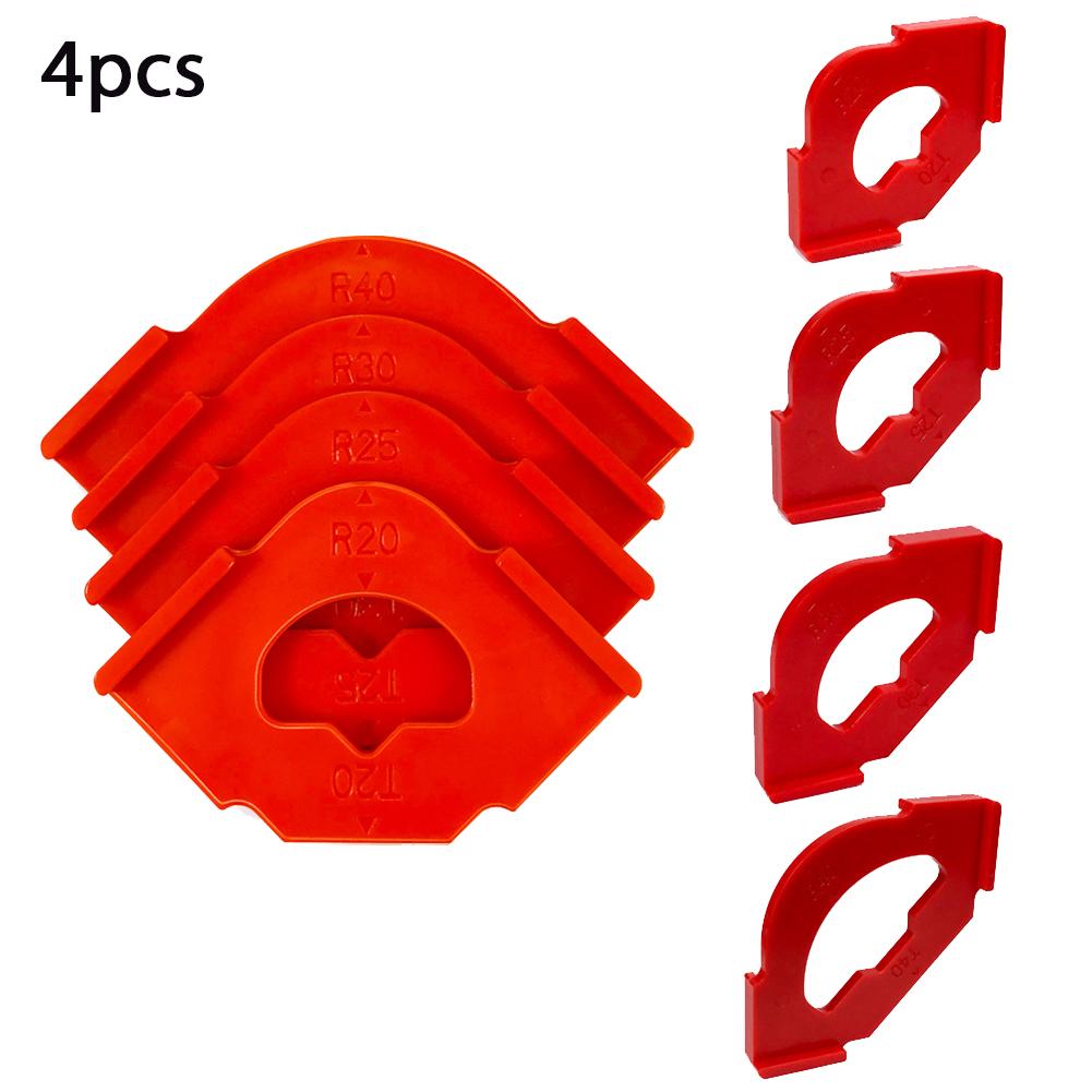 4PCS Half Fillet Positioner Rounded Corners Radius Jig Router Bit Template Tool For Woodworking Locator Corner Template