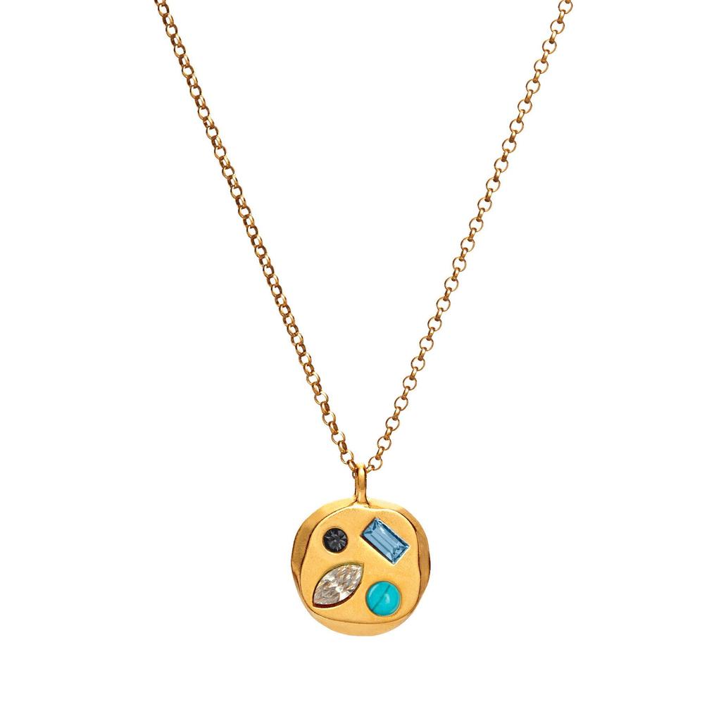 Titanium Steel Clavicle Necklace: Colored Zircon December Birthstone Gift for Mom