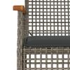 Vidaxl 5-Cz. Garden Furniture Set With Cushions, Grey, PE Rattan