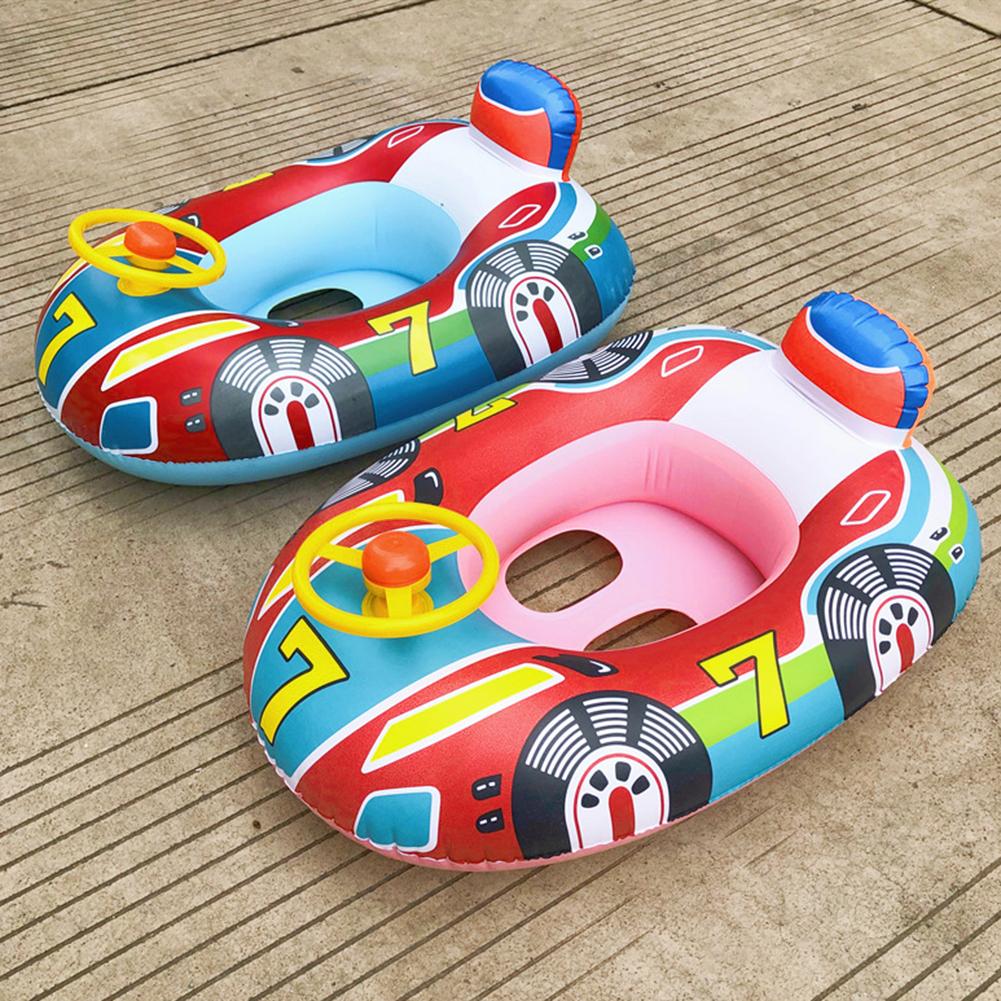 Baby Swimming Seat Ring Inflatable Toys Floating Sun Shade Toddler Swim Circle Fun Pool Bathtub Summer Beach Party Water Toys
