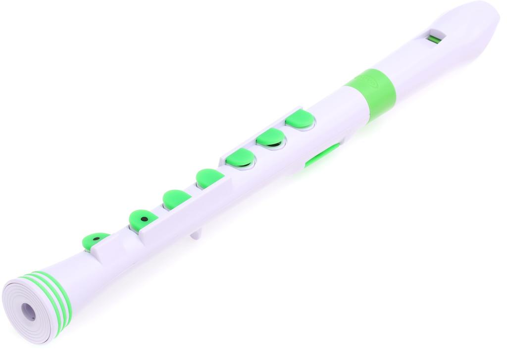 NUVO Soprano Recorder, Baroque Style, Recorder+(B), Silicone Key, WhiteGreen N320RDWGR-B [Includes Dedicated Case and Fingering Chart]