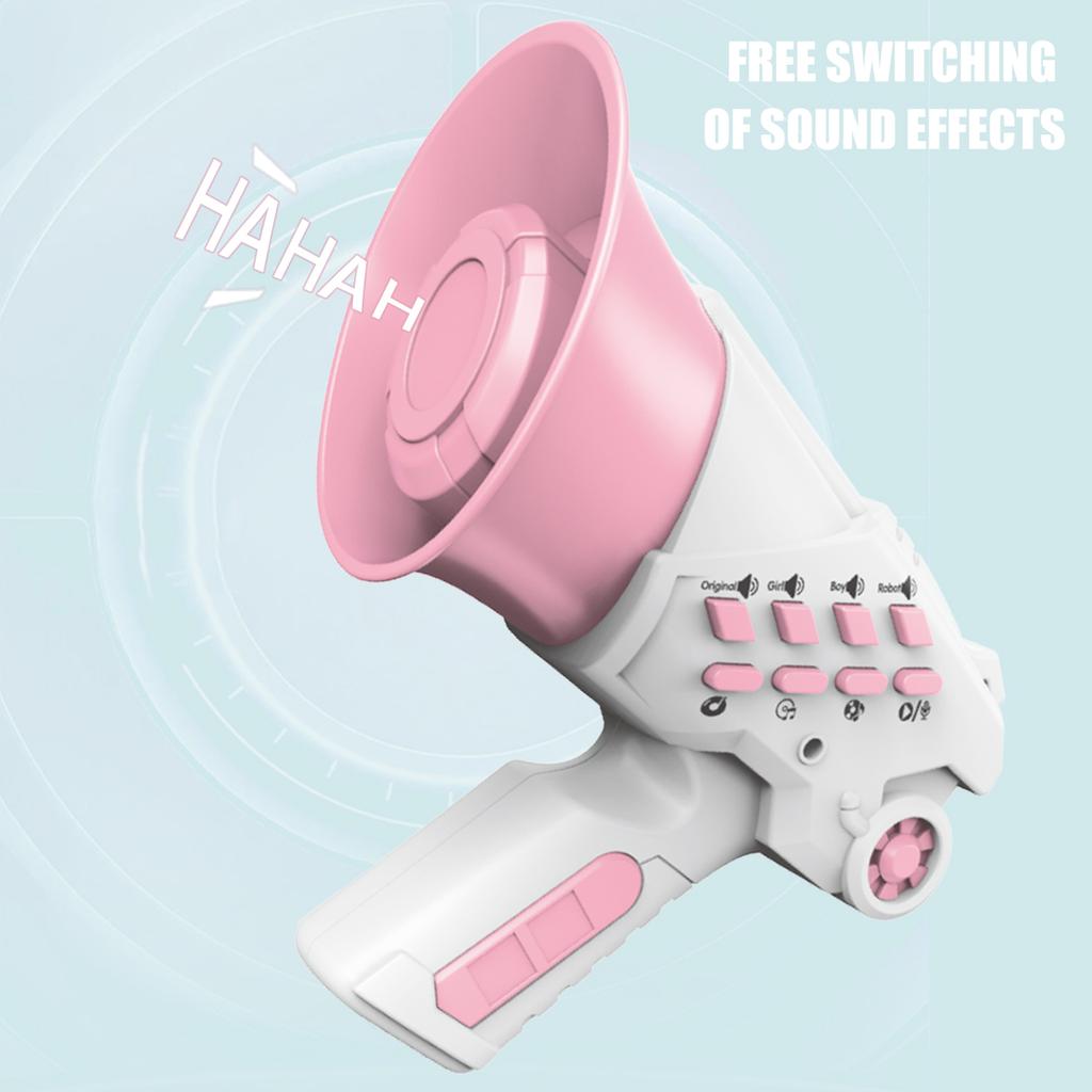 Portable Megaphone Speaker Siren Bullhorn Toys, Smart Multi Voice Changers Toy Funny Party Prank Handheld Loudspeaker Megaphone
