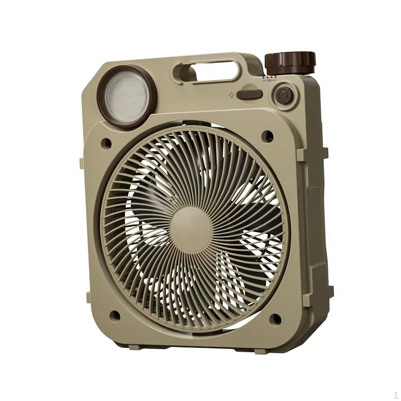 

Outdoor Camping Fan Powerful with Lighting for Home Office Backpacking Beach хакі