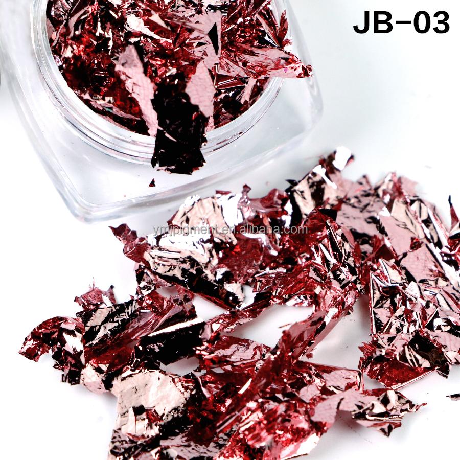 Bulk 50g Bag Nail Gold Foil Flakes Gold Leaf Flakes for Resin Crafts Slime Nail Art Painting Cake Gilding Decoration