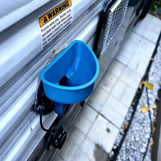 RV Fresh Water Tank Filling Funnel, 3D Printed Trailer Water Inlet Funnel with Wide Mouth, Compatible with Standard RV Water Port