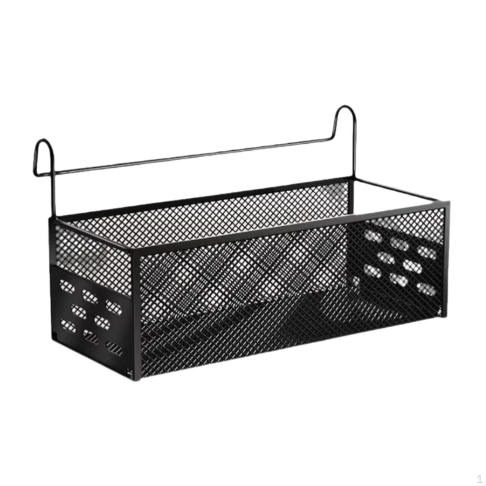 

Bed Metal Storage Basket, Bedside Hanging Organizer, Simple Bunk Organizer Shelf for Office Desk